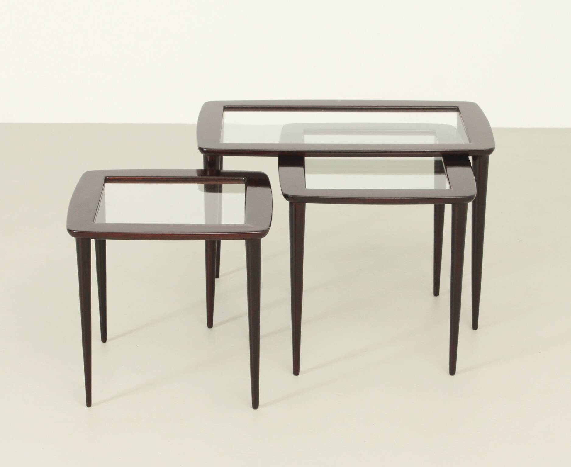 Set of nesting tables by Ico Parisi for De Baggis, Italy, 1955.