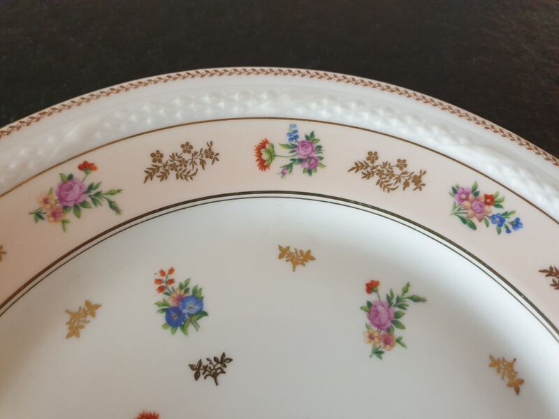Round dish Raynaud & Cie Limoges porcelain