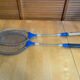 Paire Raquette Ancienne Badminton Bois Vintage