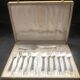 Vintage Art Deco Silver Plated Dessert Fork Set: J. Aussavy, France, 1950s