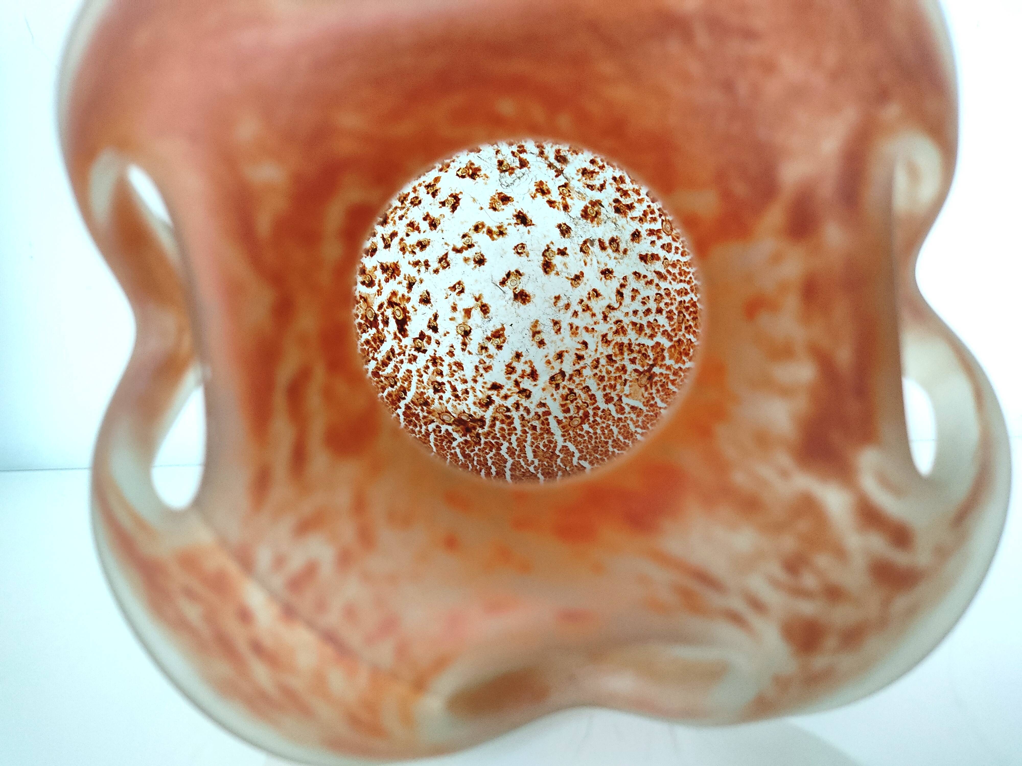 Matte marbled glass vase