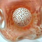 Vase verre marbré mat