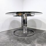 Table de salle à manger Vittorio Introini avec chaises Cuneo 1970
