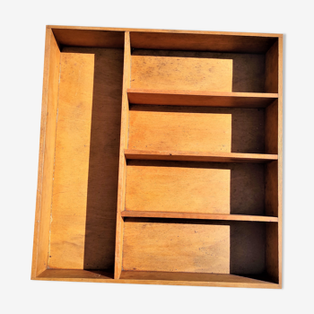 STORAGE LOCKER with 5 compartments in old wood