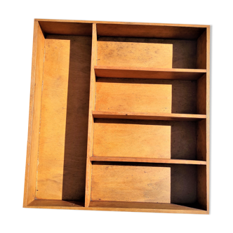 STORAGE LOCKER with 5 compartments in old wood