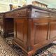 English Chesterfield desk with green leather