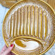 6 asparagus plates in slurry earthenware made in france 1970