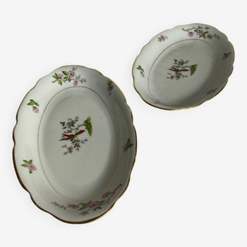 Two Sologne Porcelain Dessert Plates, Lamotte