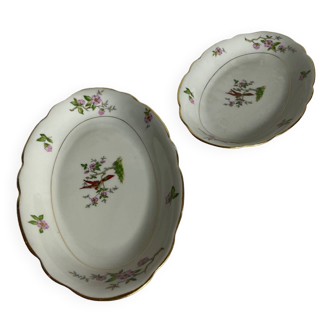 Deux Assiettes à Dessert en Porcelaine de Sologne, Lamotte