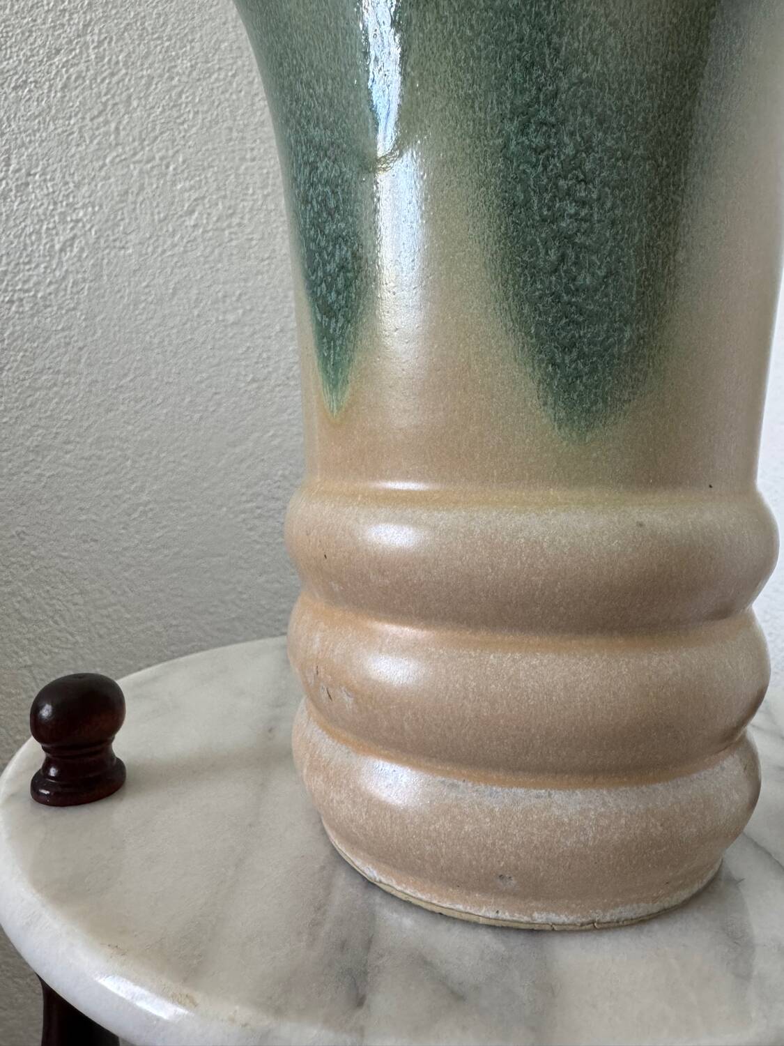 Art Deco flamed stoneware vase