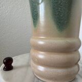 Art Deco flamed stoneware vase