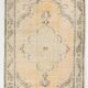 Classic faded yellow oushak rug 269x176cm