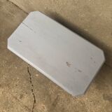 Small wooden stool, pearl gray