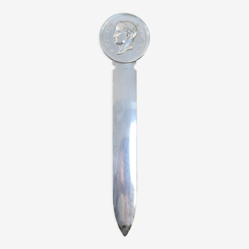 Coupe papier christofle napoléon empereur en métal argenté