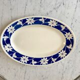 Flat oval Badonviller blue klein 30s