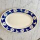 Flat oval Badonviller blue klein 30s