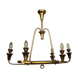 Lustre en laiton à 6 feux