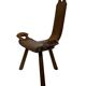 Vintage Spanish chair stool brutalist design wood