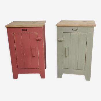Pair of Bohemian style bedside tables
