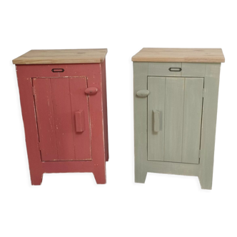 Pair of Bohemian style bedside tables