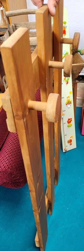 Pine coat rack, 70s.