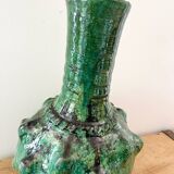 Green terracotta vase