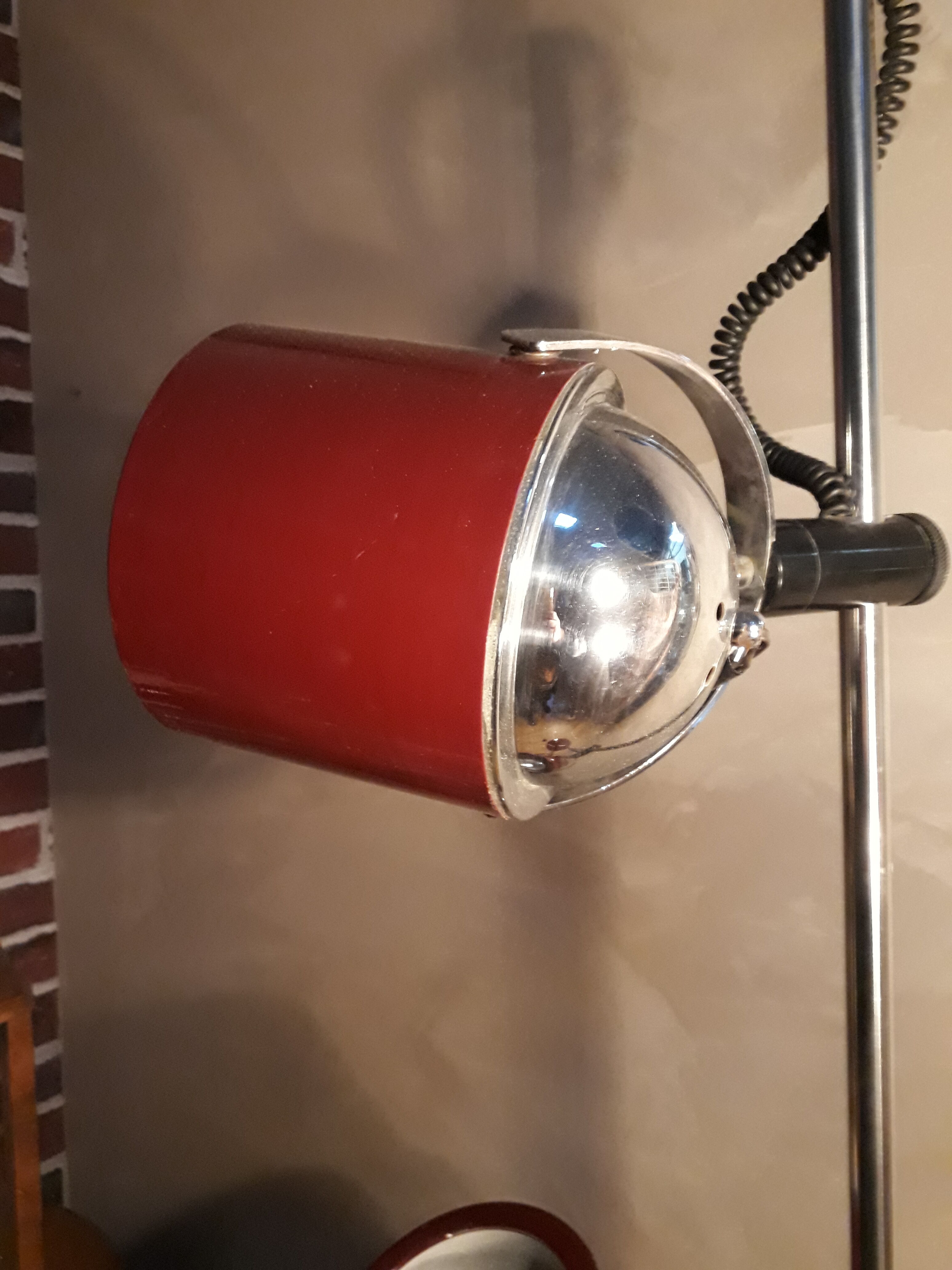 1950s Lamppost in burgundy and chrome