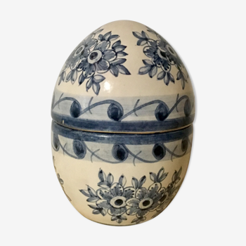 Faience blue egg from portugal