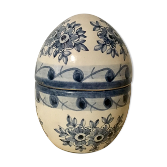 Faience blue egg from portugal