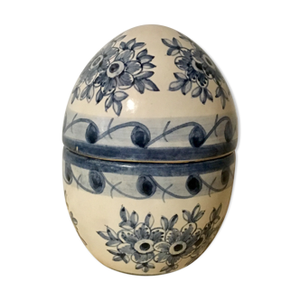 Oeuf bleu en faience du portugal