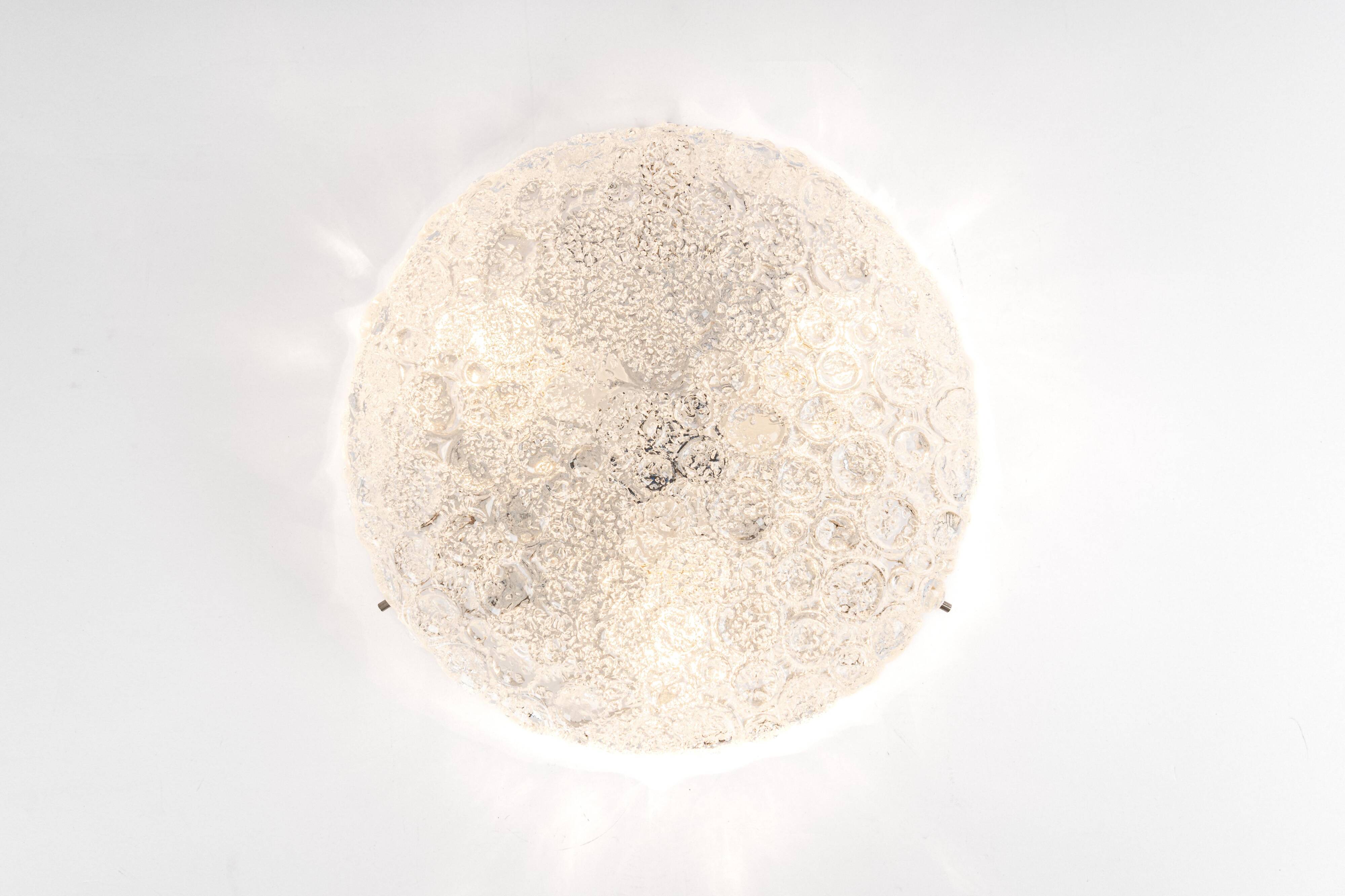 Large Murano glass ceiling light Hillebrand, Germany, 1970s.