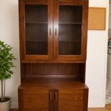 Vintage display cabinet in solid wood – mid-century spirit from the 60s/70s.