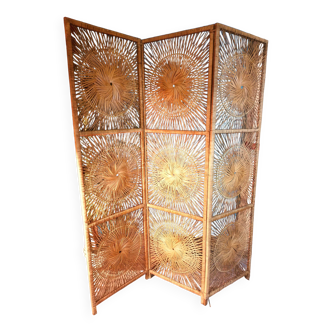 Paravent osier 1950s