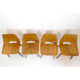 Set of 4 barrel chairs, wooden base, Pierre Guariche, Steiner, 1950s.