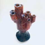 Mid-Century Cactus-Shaped Ceramic Candleholder, 1960s