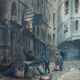 Aquarelle signée Charles Forget (1886-1960) La cour du dragon 1925 Paris VIème