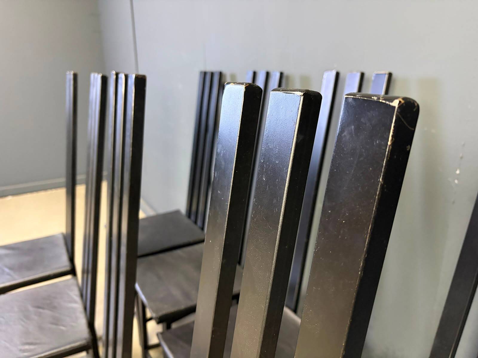 Vintage postmodern dining chairs set of 8, 1980s