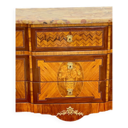 Chest of drawers Transition Style Louis XV marquetry and bronze