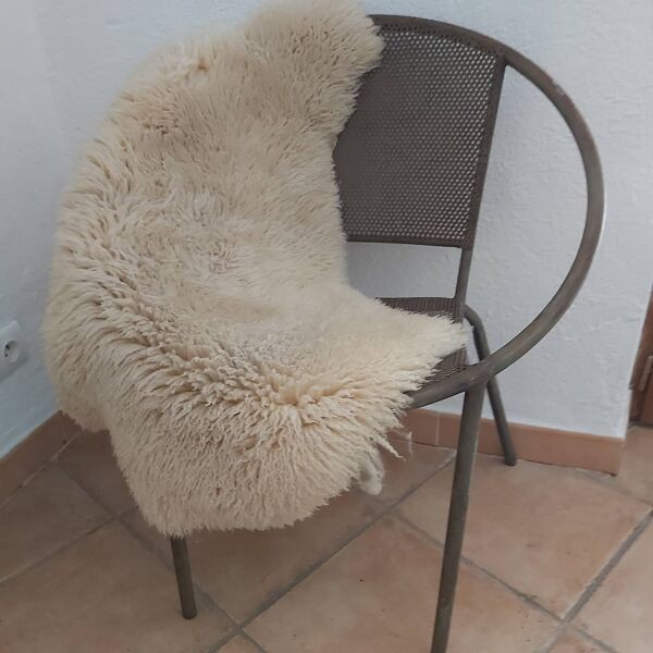 Fauteuil corbeille en métal perforé vintage