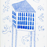 The dovecote, monotype, 70 x 100 cm