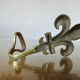 Wall hook fleur de lys bronze 20s 30s