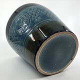 Large blue and green glazed ceramic planter • Ü Keramik • 1960-70