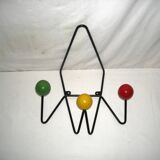 Coat hook; 3 balls - Dupré-Hauser from the 1950s