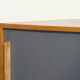 Vintage wooden sideboard with sliding doors – 1960s