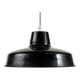 Enameled industrial pendant light. France 1950s