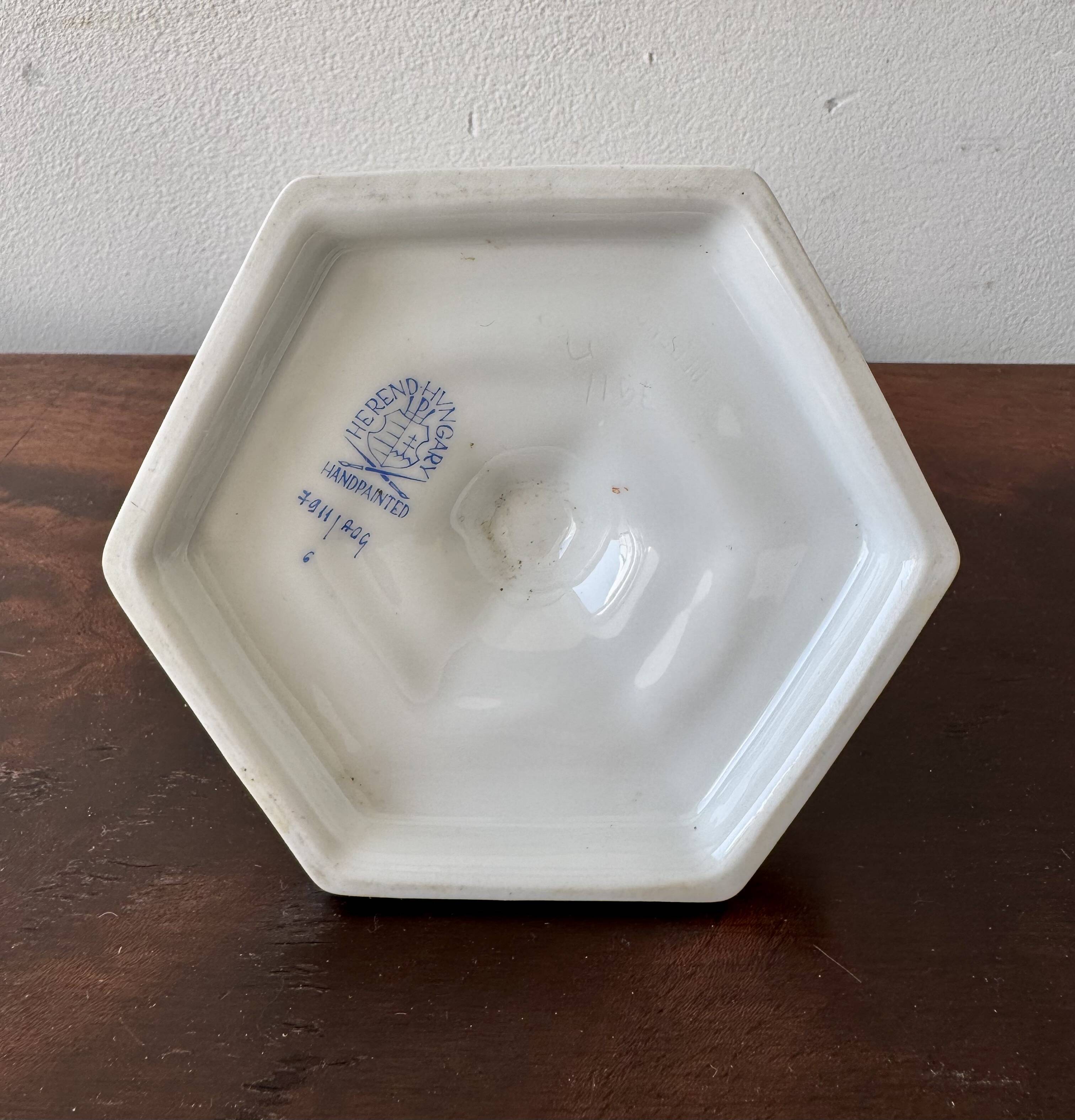Porcelain Candlestick Orange by Herend