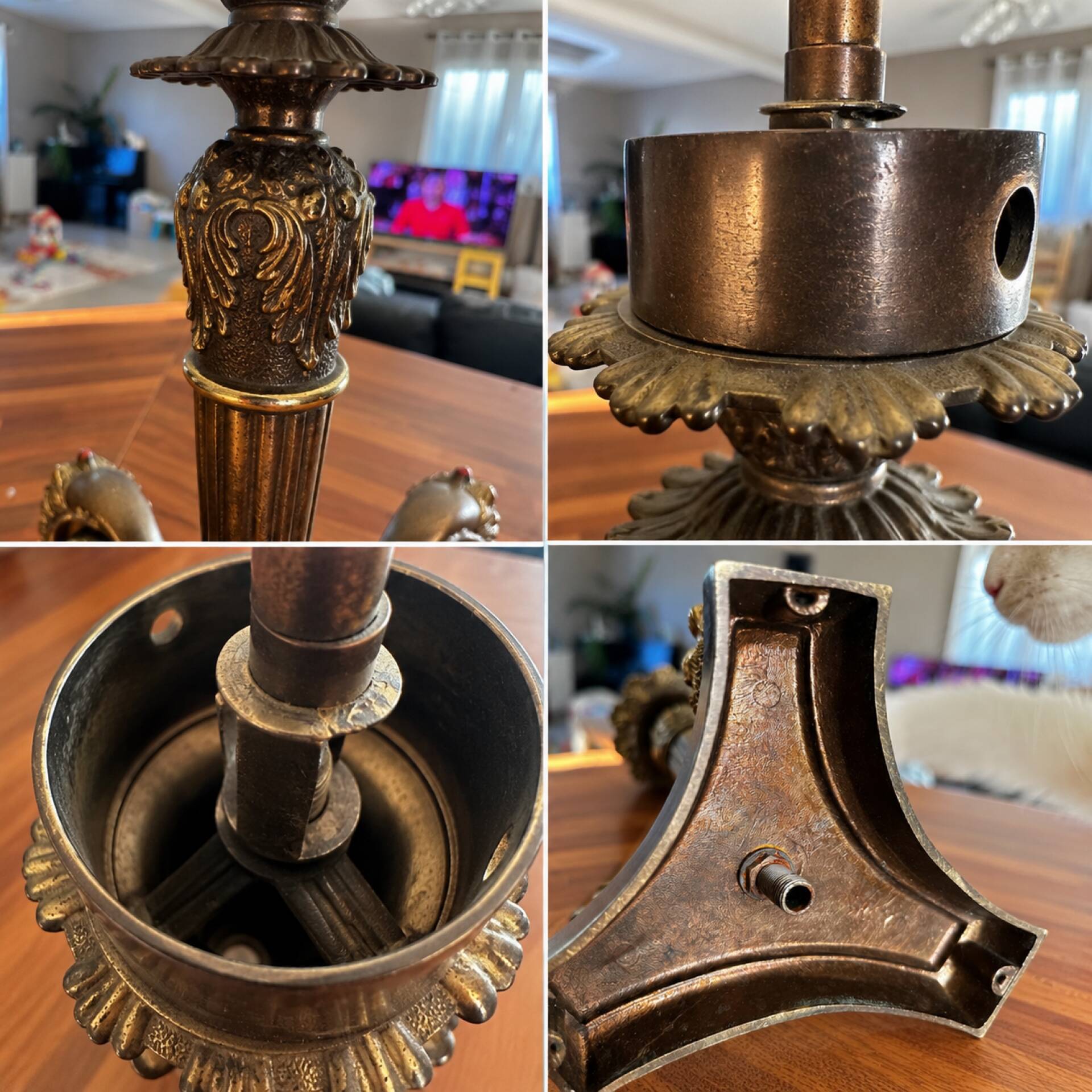 Antique candelabrum with 4 lights – 19th century neo-Renaissance style