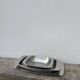 Trio of Danish Scandinavian stainless steel dishes