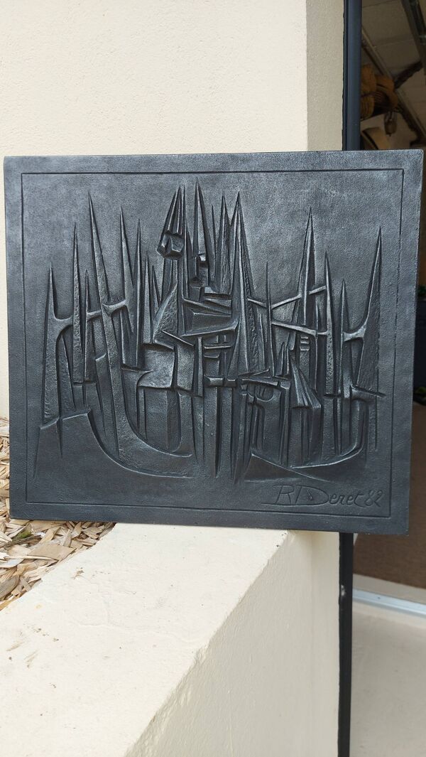 Plaque de cheminée signée R.Deret