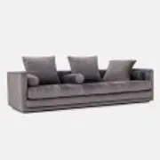 Sofa KOPENHAGA grey velour, Scandinavian design